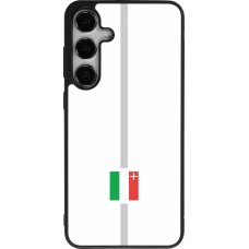 Coque Samsung Galaxy S25+ - Silicone rigide noir Canton NE blanc