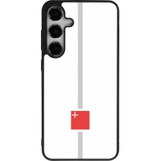 Samsung Galaxy S25+ Case Hülle - Silikon schwarz Kanton SZ weiss