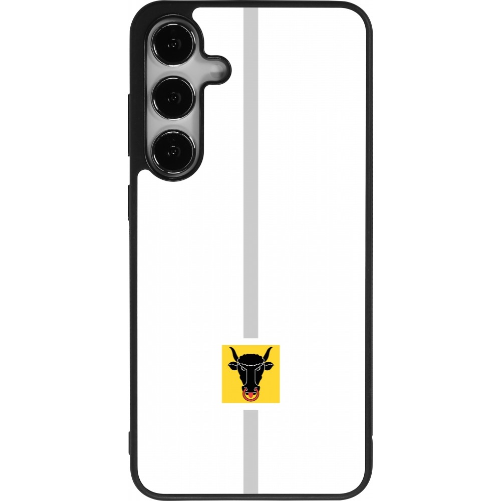 Samsung Galaxy S25+ Case Hülle - Silikon schwarz Kanton UR weiss