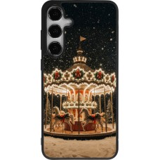 Coque Samsung Galaxy S25+ - Silicone rigide noir Christmas 25 Carousel