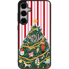 Coque Samsung Galaxy S25+ - Silicone rigide noir Christmas 25 Happy Holiday