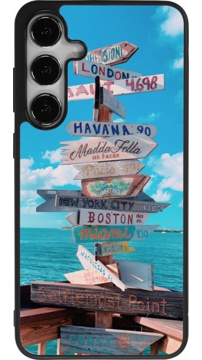 Samsung Galaxy S25+ Case Hülle - Silikon schwarz Cool Cities Directions