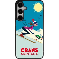 Coque Samsung Galaxy S25+ - Silicone rigide noir Crans-Montana Ski Downhill