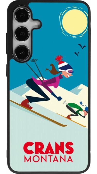 Samsung Galaxy S25+ Case Hülle - Silikon schwarz Crans-Montana Ski Downhill