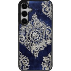 Coque Samsung Galaxy S25+ - Silicone rigide noir Cream Flower Moroccan