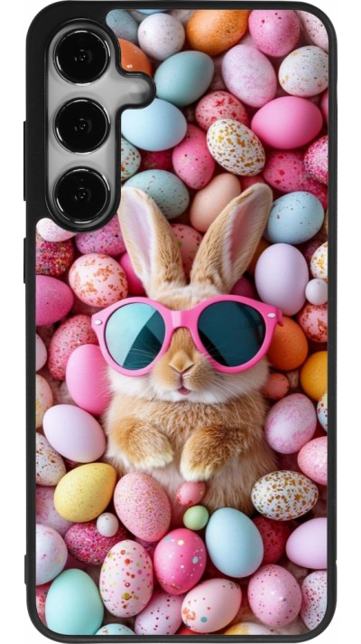 Coque Samsung Galaxy S25+ - Silicone rigide noir Easter 2026 Rabbit fun