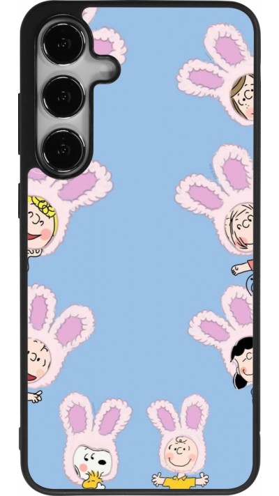 Coque Samsung Galaxy S25+ - Silicone rigide noir Easter 2026 Snoopy