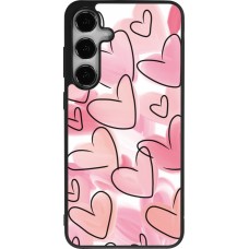 Coque Samsung Galaxy S25+ - Silicone rigide noir Easter 2023 pink hearts