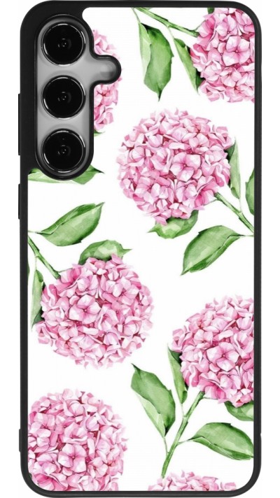 Samsung Galaxy S25+ Case Hülle - Silikon schwarz Easter 2024 pink flowers