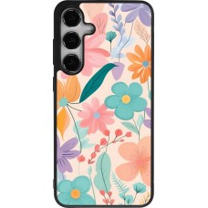 Coque Samsung Galaxy S25+ - Silicone rigide noir Easter 2024 spring flowers