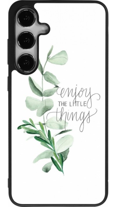 Samsung Galaxy S25+ Case Hülle - Silikon schwarz Enjoy the little things