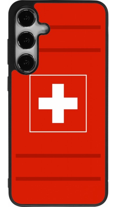 Samsung Galaxy S25+ Case Hülle - Silikon schwarz Euro 2020 Switzerland