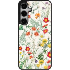 Coque Samsung Galaxy S25+ - Silicone rigide noir Flora Botanical Wildlife
