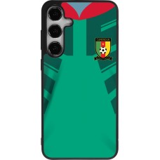 Coque Samsung Galaxy S25+ - Silicone rigide noir Maillot de football Cameroun 2022 personnalisable