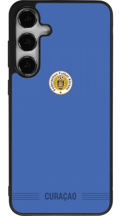Samsung Galaxy S25+ Case Hülle - Silikon schwarz Curaçao 2026 personalisierbares Fussballtrikot