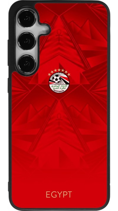 Samsung Galaxy S25+ Case Hülle - Silikon schwarz Ägypten 2026 personalisierbares Fussballtrikot