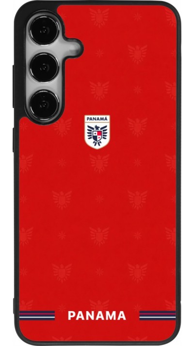 Samsung Galaxy S25+ Case Hülle - Silikon schwarz Panama 2026 personalisierbares Fussballtrikot