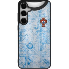 Coque Samsung Galaxy S25+ - Silicone rigide noir Maillot de football Portugal Extérieur personnalisable
