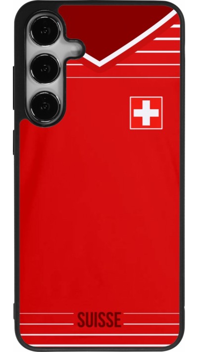 Coque Samsung Galaxy S25+ - Silicone rigide noir Football shirt Switzerland 2022