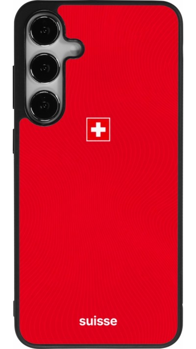 Samsung Galaxy S25+ Case Hülle - Silikon schwarz Schweiz 2026 personalisierbares Fussballtrikot