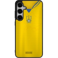 Coque Samsung Galaxy S25+ - Silicone rigide noir Maillot de football Ukraine