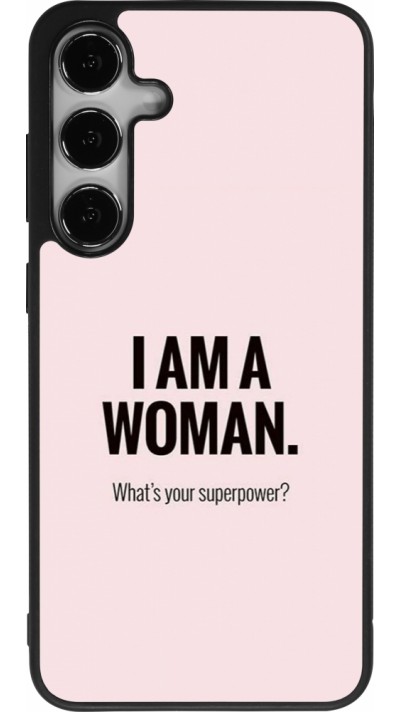 Coque Samsung Galaxy S25+ - Silicone rigide noir I am a woman