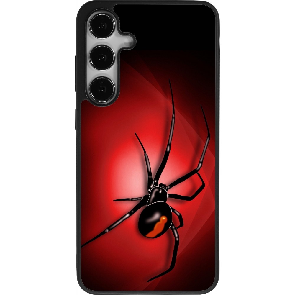 Coque Samsung Galaxy S25+ - Silicone rigide noir Halloween 2023 spider black widow