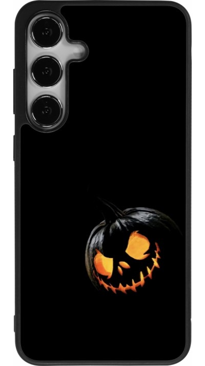 Coque Samsung Galaxy S25+ - Silicone rigide noir Halloween 2023 discreet pumpkin