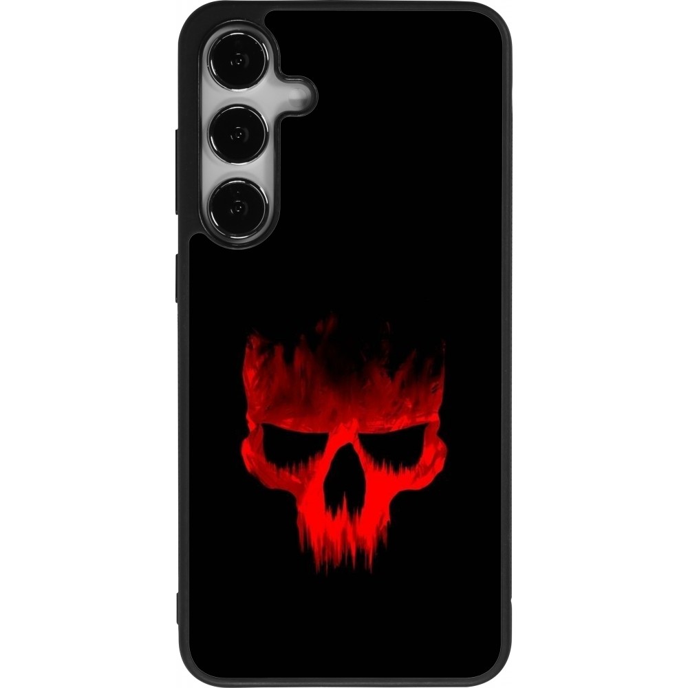 Coque Samsung Galaxy S25+ - Silicone rigide noir Halloween 2023 scary skull