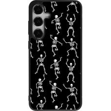 Coque Samsung Galaxy S25+ - Silicone rigide noir Halloween 2024 dancing skeleton