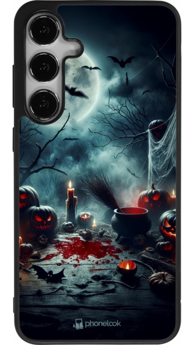 Coque Samsung Galaxy S25+ - Silicone rigide noir Halloween 2024 Dark Moon