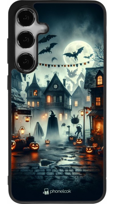 Coque Samsung Galaxy S25+ - Silicone rigide noir Halloween Spookville