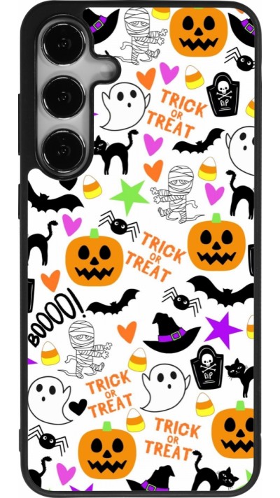 Coque Samsung Galaxy S25+ - Silicone rigide noir Halloween 2024 trick or treat