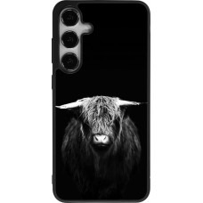 Coque Samsung Galaxy S25+ - Silicone rigide noir Highland calf black