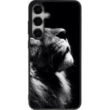 Coque Samsung Galaxy S25+ - Silicone rigide noir Lion looking up