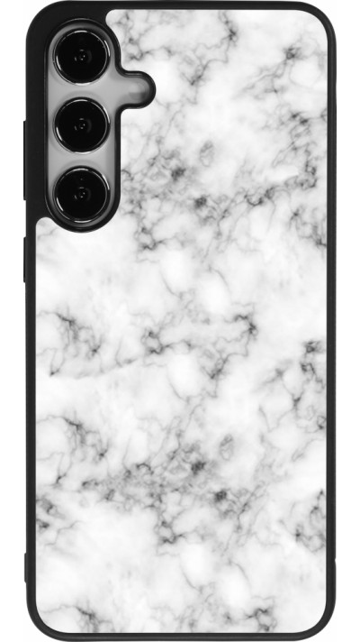 Samsung Galaxy S25+ Case Hülle - Silikon schwarz Marble 01