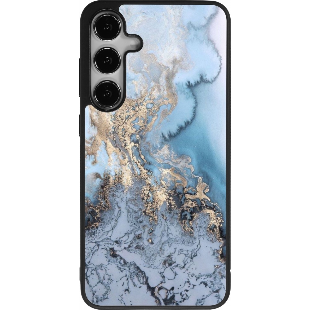Coque Samsung Galaxy S25+ - Silicone rigide noir Marble 04
