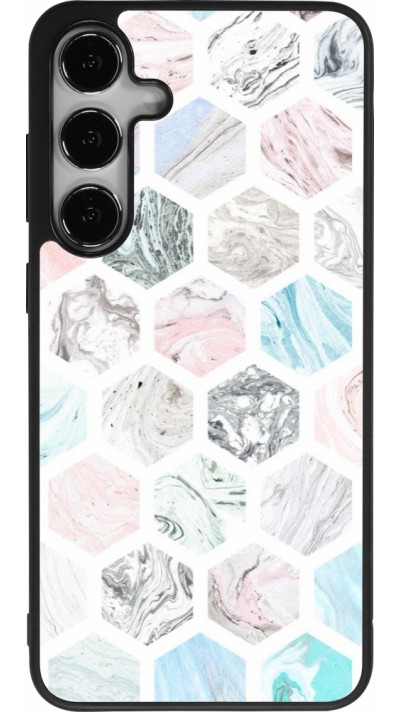 Samsung Galaxy S25+ Case Hülle - Silikon schwarz Marble Everything