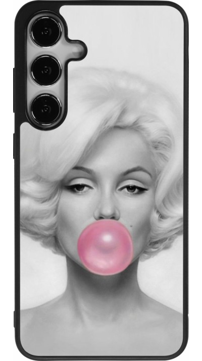 Samsung Galaxy S25+ Case Hülle - Silikon schwarz Marilyn Bubble