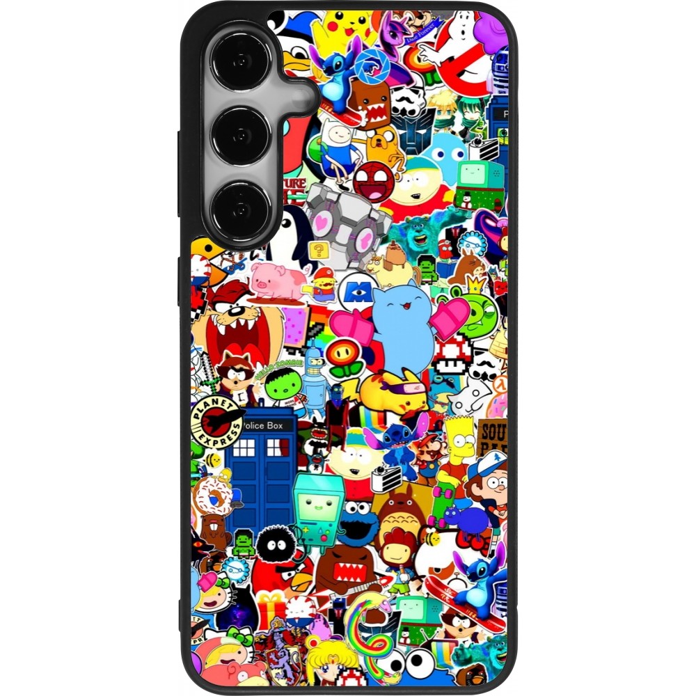 Samsung Galaxy S25+ Case Hülle - Silikon schwarz Mixed cartoons
