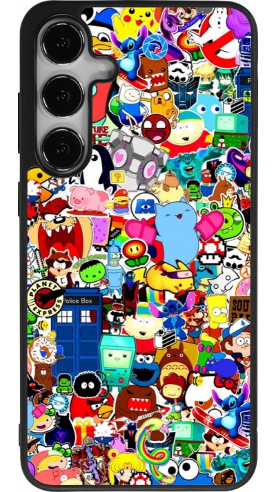 Samsung Galaxy S25+ Case Hülle - Silikon schwarz Mixed cartoons