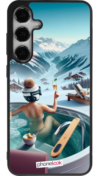 Samsung Galaxy S25+ Case Hülle - Silikon schwarz Berg Glamour Whirlpool