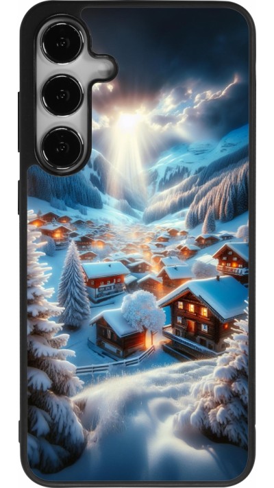 Samsung Galaxy S25+ Case Hülle - Silikon schwarz Berg Schnee Licht
