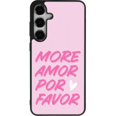Coque Samsung Galaxy S25+ - Silicone rigide noir More amor porfavor