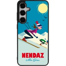 Coque Samsung Galaxy S25+ - Silicone rigide noir Nendaz Ski Downhill