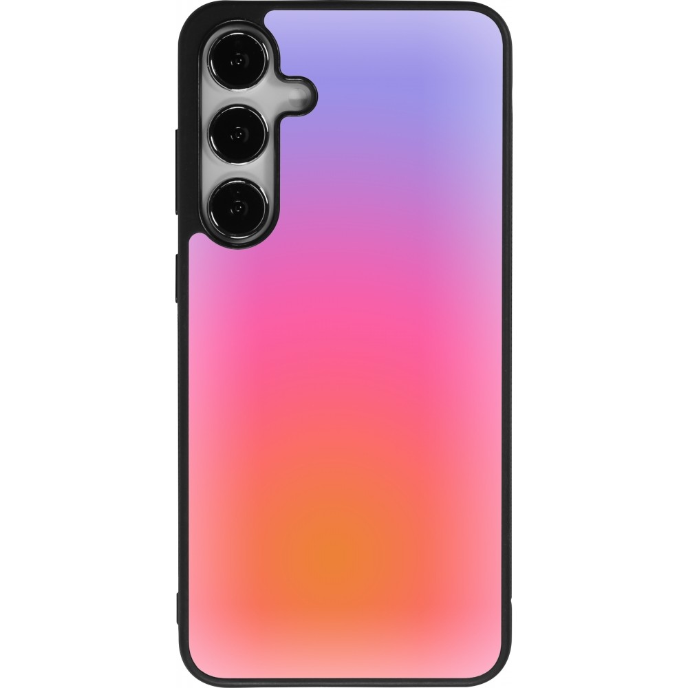Samsung Galaxy S25+ Case Hülle - Silikon schwarz Orange Pink Blue Gradient