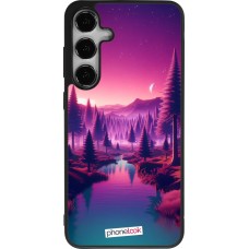 Samsung Galaxy S25+ Case Hülle - Silikon schwarz Lila-rosa Landschaft