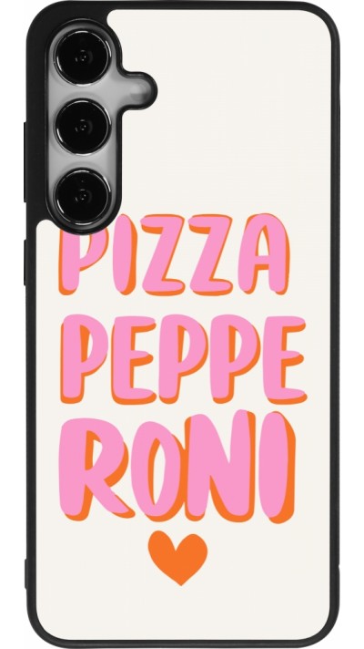Samsung Galaxy S25+ Case Hülle - Silikon schwarz Pizza pepperoni 2026