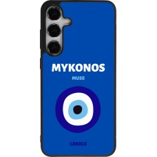 Coque Samsung Galaxy S25+ - Silicone rigide noir Pop Summer Destination Mykonos