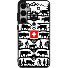 Coque Samsung Galaxy S25+ - Silicone rigide noir Poya Suisse 3